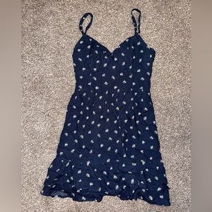 Holister navy blue flower dress